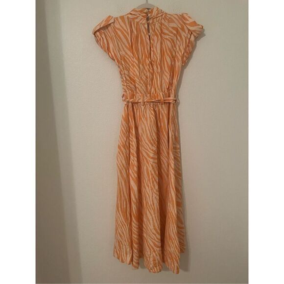 Derek Lam CrossFront Zebra Print Midi Dress Italian size 38 - Picture 10 of 11